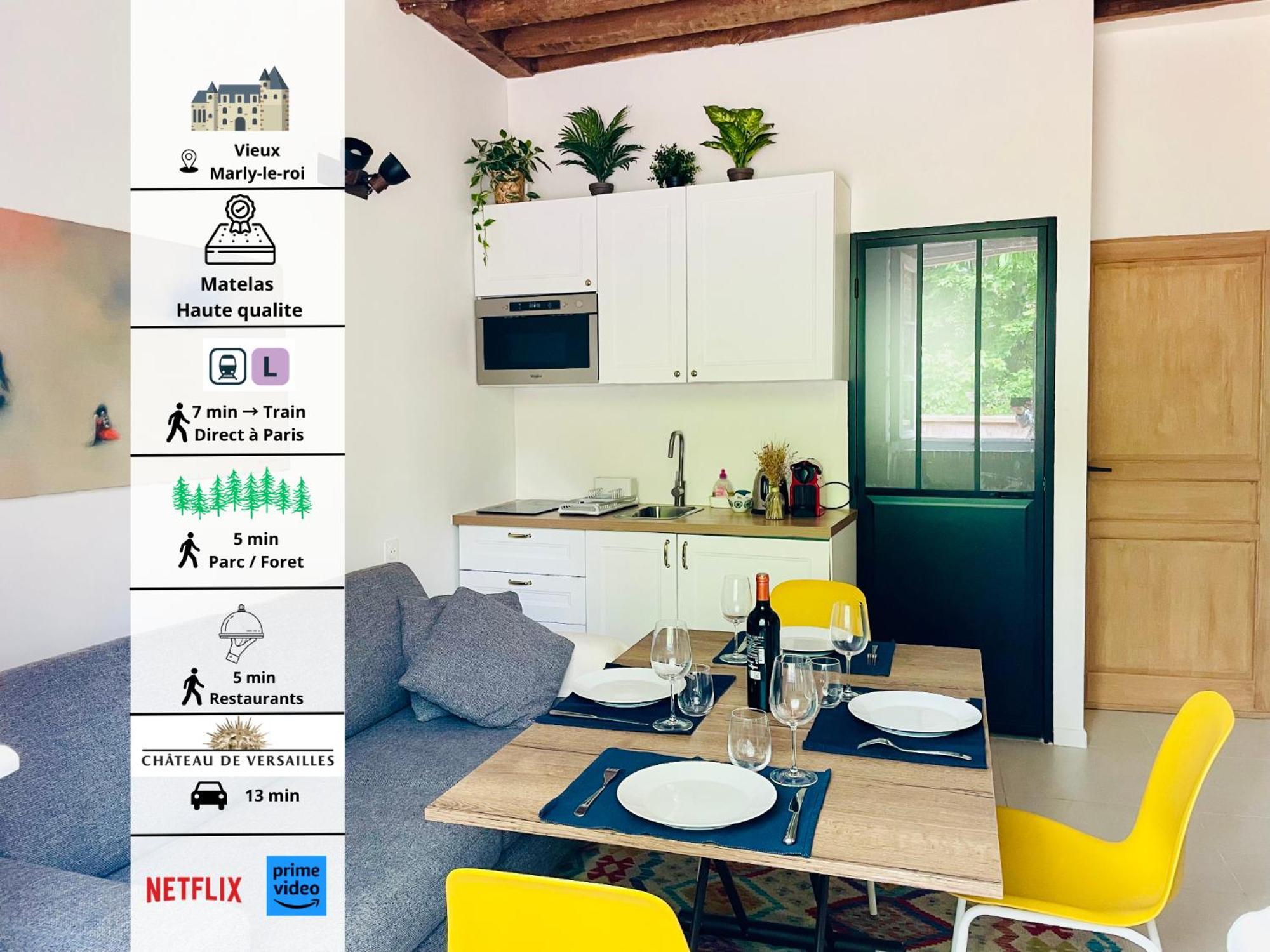 Studio Au Vieux Marly-Le-Roi - Bien Equipe - Matelas De Qualite - 7Min Du Train Vers Paris Екстериор снимка